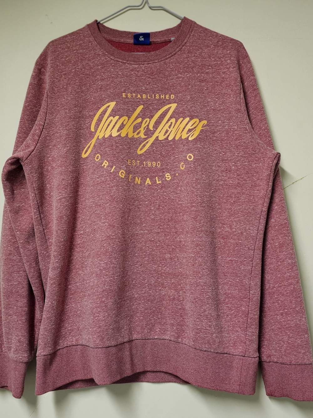 Jack & Jones Originals Graphic Pink Heather Sweatshirt L